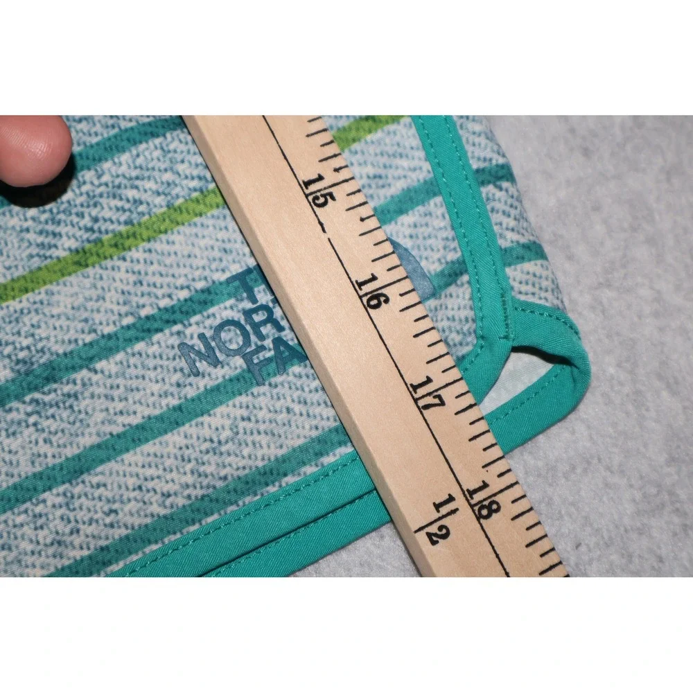 The North Face Board Shorts Mens 32 Green Striped Swim Trunks 7